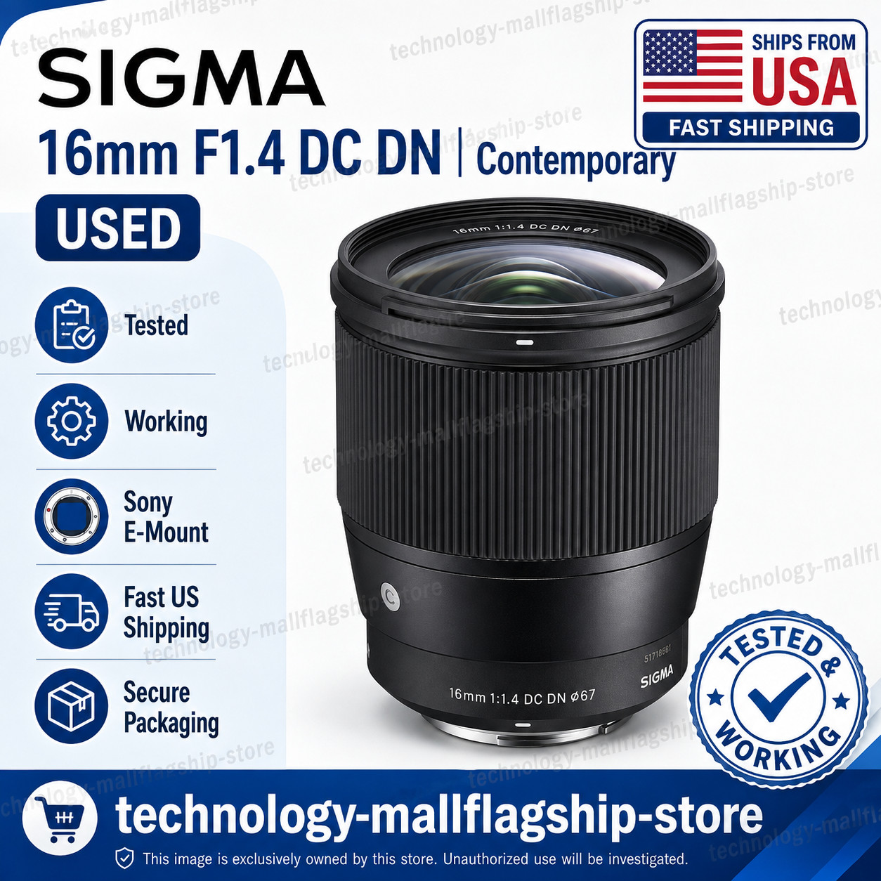 SIGMA 16mm F1.4 Wide-angle Prime Lens for Sony E mount DC DN Contemporary SIGMA 16mm F1.4 Wide-angle Prime Lens for Sony E mount DC DN Contemporary