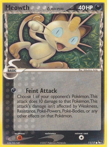 Pokemon Card - POP #5 Promo 11/17 - MEOWTH [Delta Species] - NM
