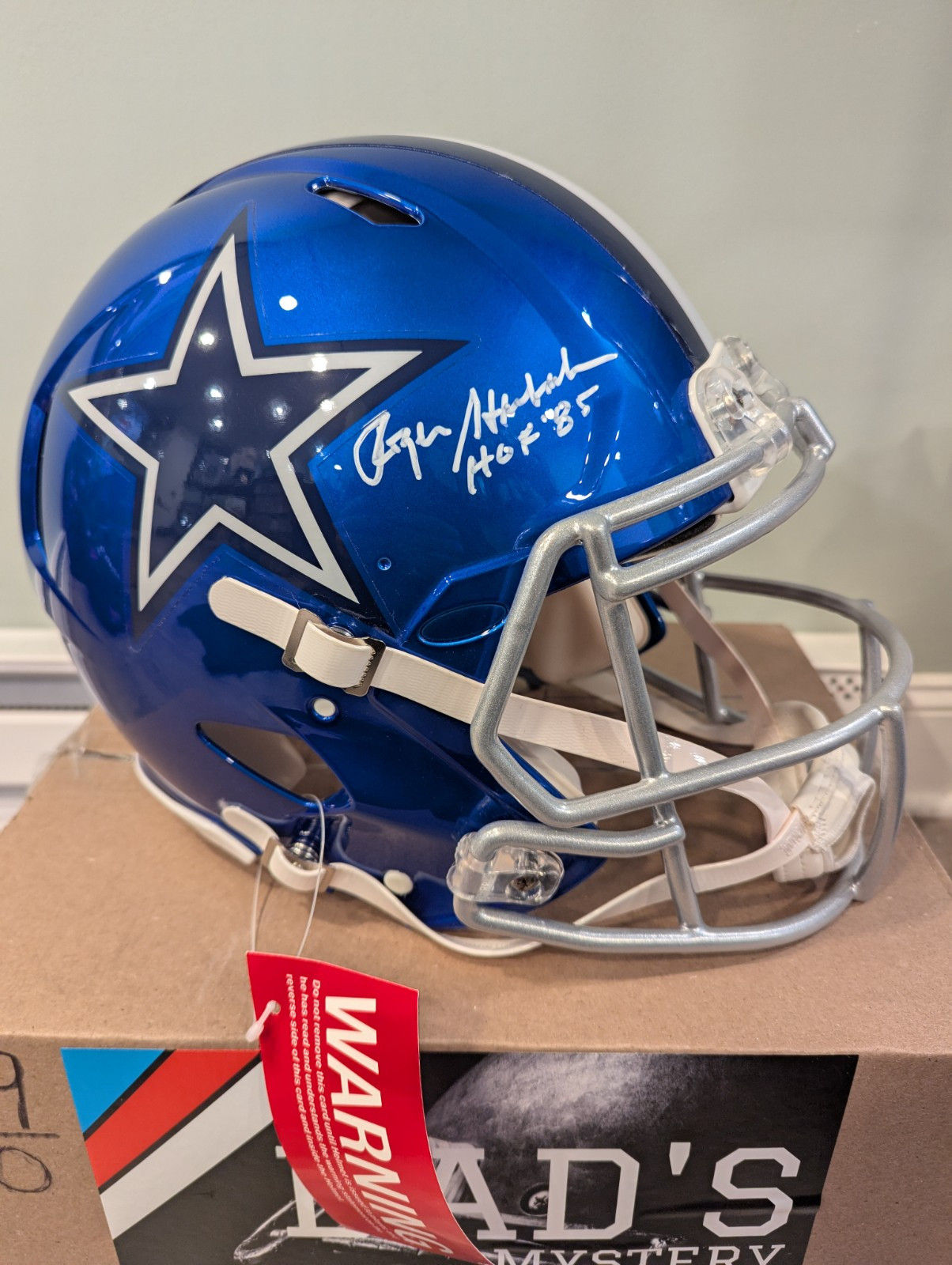Roger Staubach Signed Cowboys Full Size Authentic Flash Helmet Beckett COA Roger Staubach Signed Cowboys Full Size Authentic Flash Helmet Beckett COA