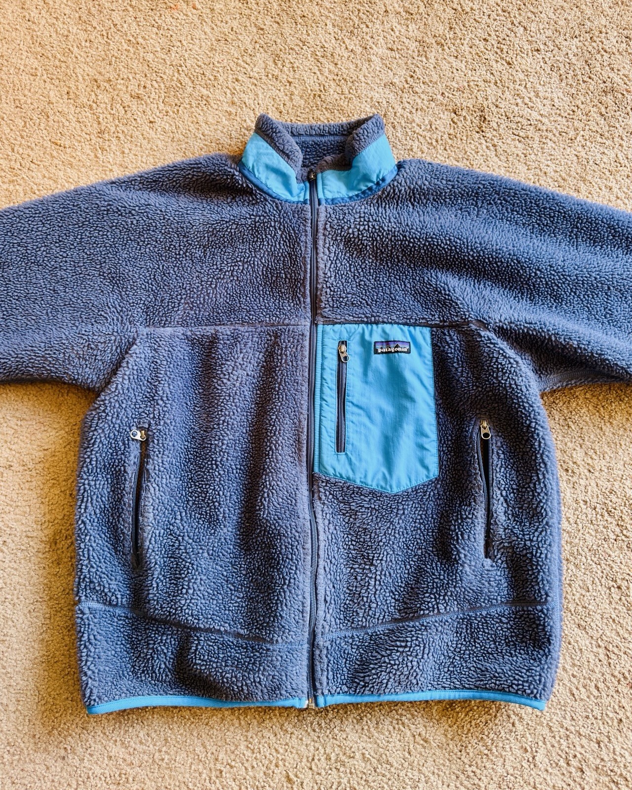 Patagonia Men\'s Classic Retro-X Fleece Jacket Blue/Blue Sz L