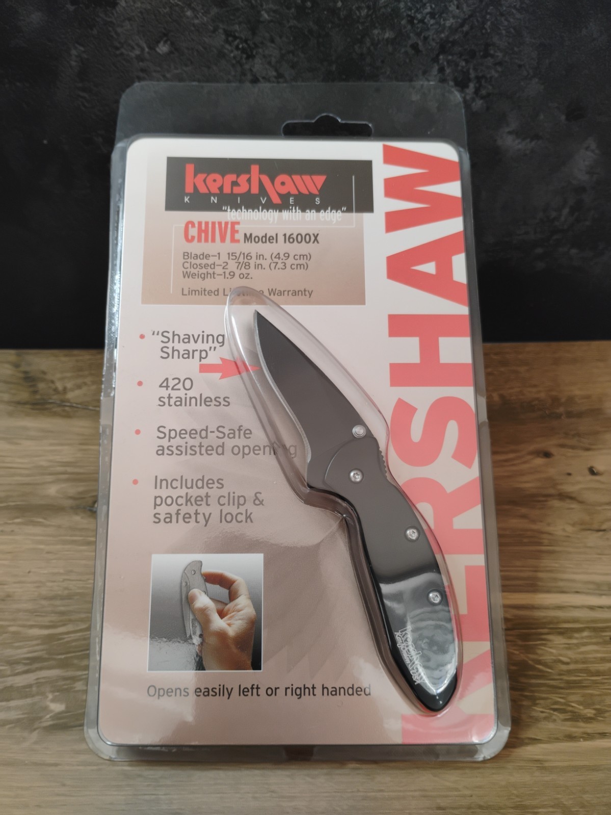 Kershaw Chive 1600X Speedsafe Pocket Knife Plain Edge Blade USA Kershaw Chive 1600X Speedsafe Pocket Knife Plain Edge Blade USA