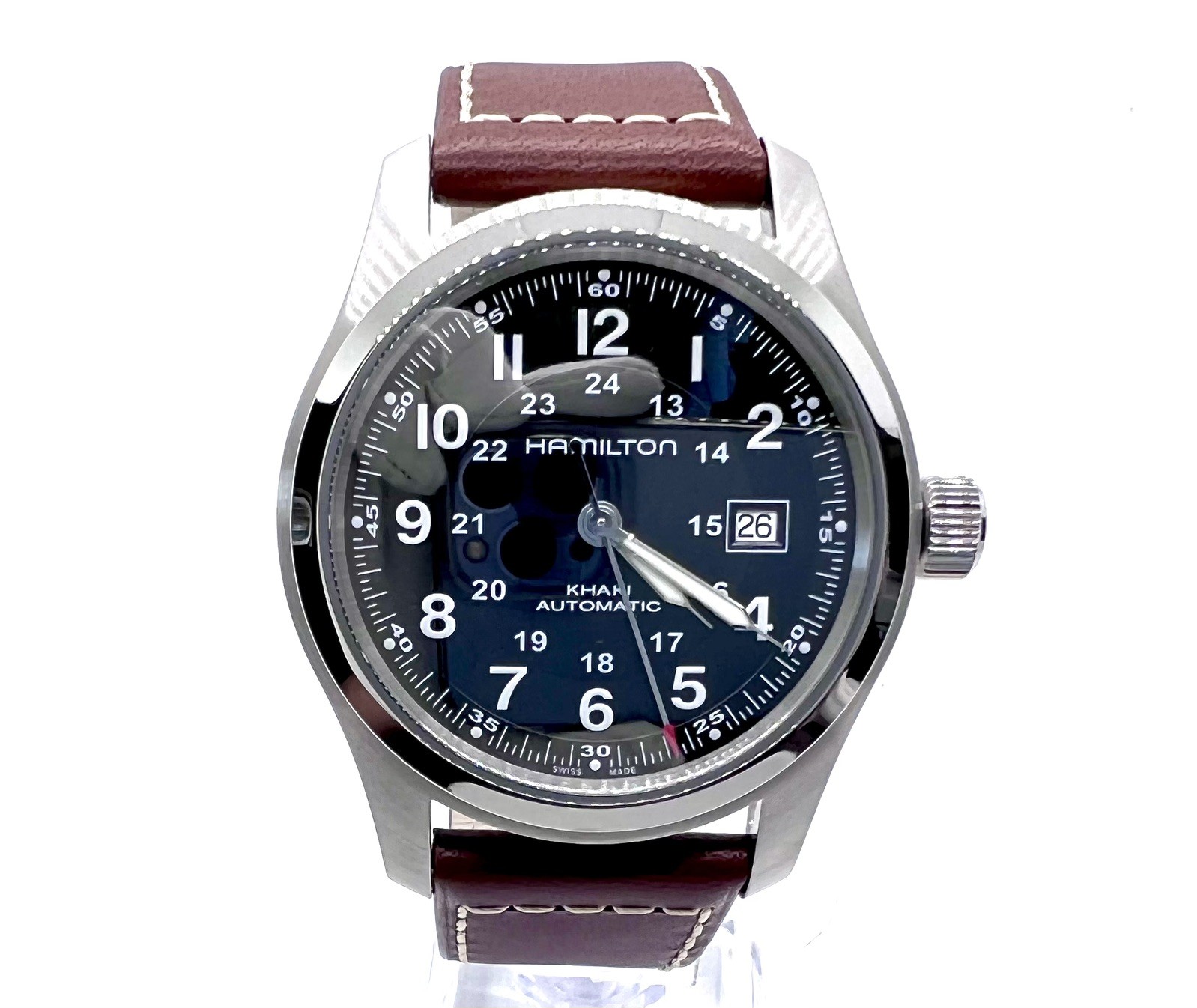 Hamilton Khaki Field Automatic Black Dial 42mm Watch H70555533 Full Set Box Card