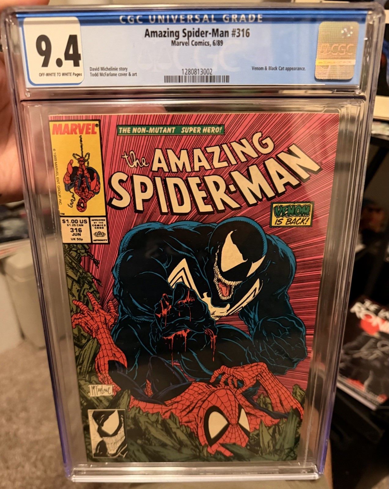 The Amazing Spider-Man 316 1989 CGC 9.6 Venom Todd McFarlane The Amazing Spider-Man 316 1989 CGC 9.6 Venom Todd McFarlane