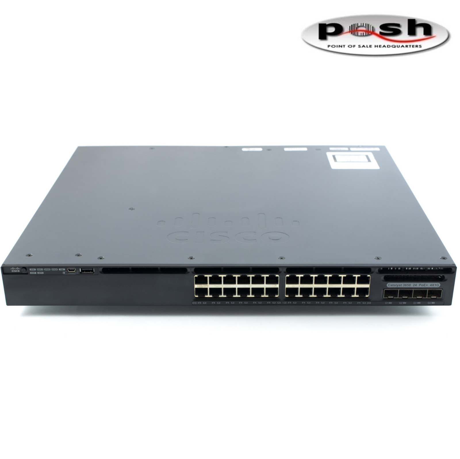 Cisco Catalyst 3650 WS-C3650-24PS-S 24-Port Gigabit PoE+ L3 Switch