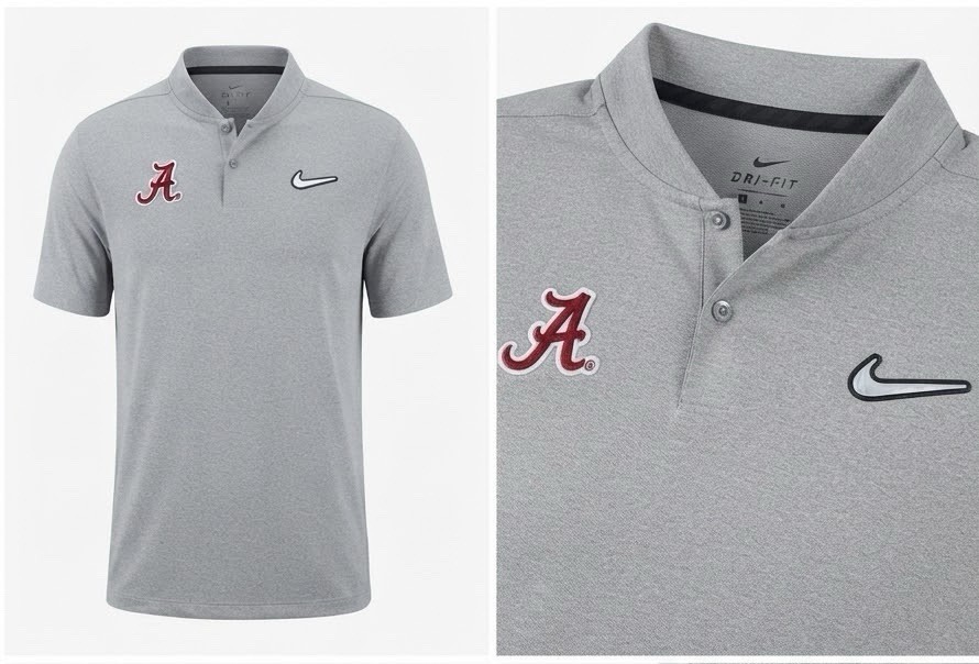 *RARE MENS LARGE NIKE COLLEGE FOOTBALL PLAYOFF ALABAMA CRIMSON TIDE BLADE POLO *RARE MENS LARGE NIKE COLLEGE FOOTBALL PLAYOFF ALABAMA CRIMSON TIDE BLADE POLO