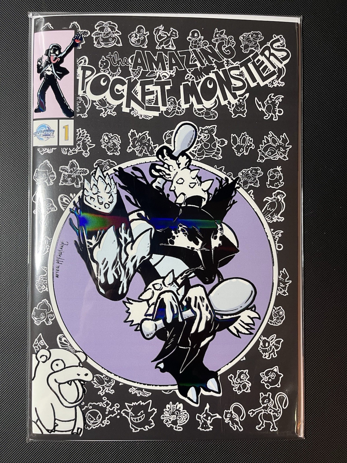Amazing Pocket Monsters #1 Venomized Alakazam Embossed Foil 106/151 COA