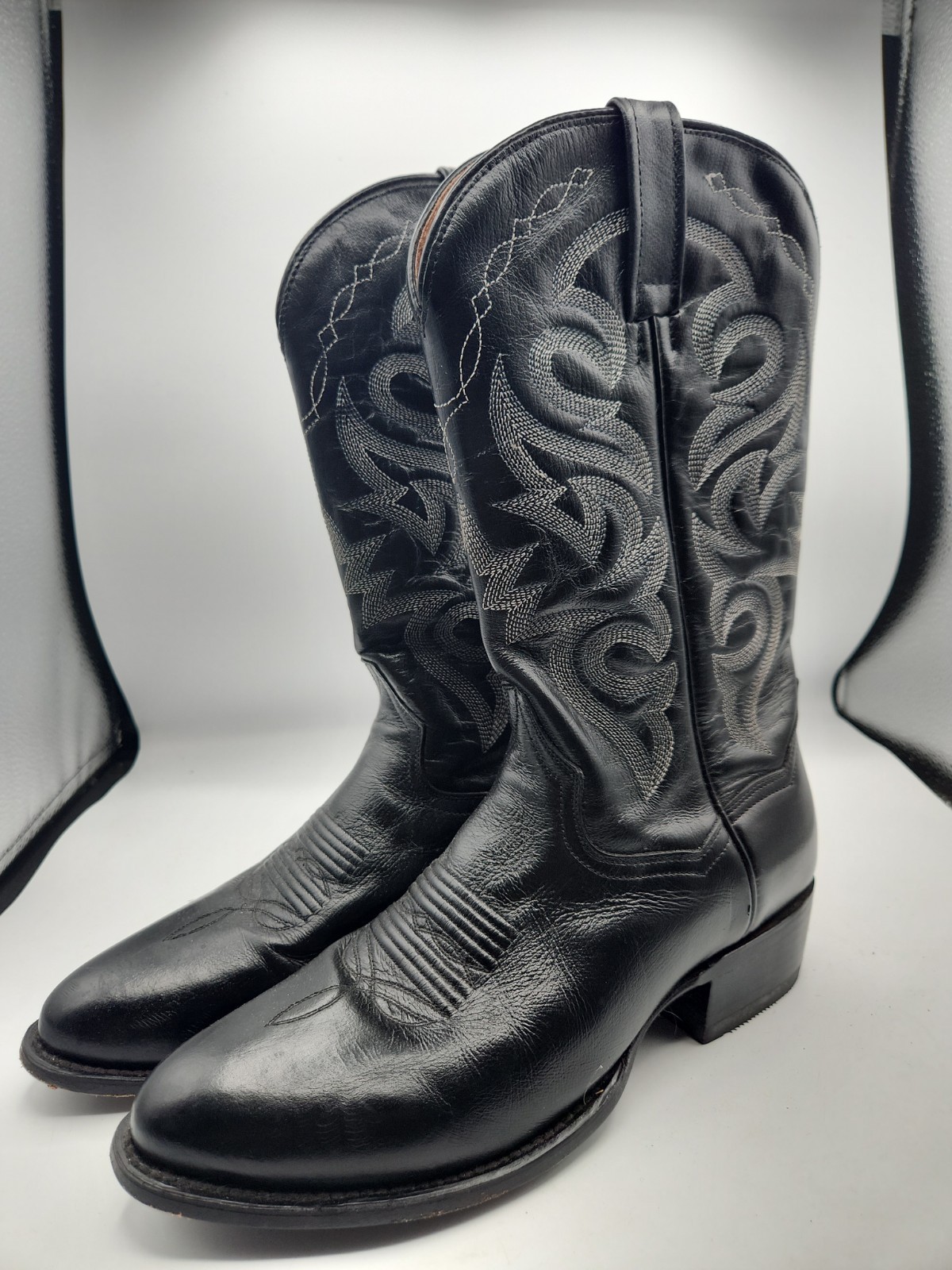 Dan Post 2110R Black Leather Cowboy Western Boots Men’s Size 10 D Milwaukee Dan Post 2110R Black Leather Cowboy Western Boots Men’s Size 10 D Milwaukee