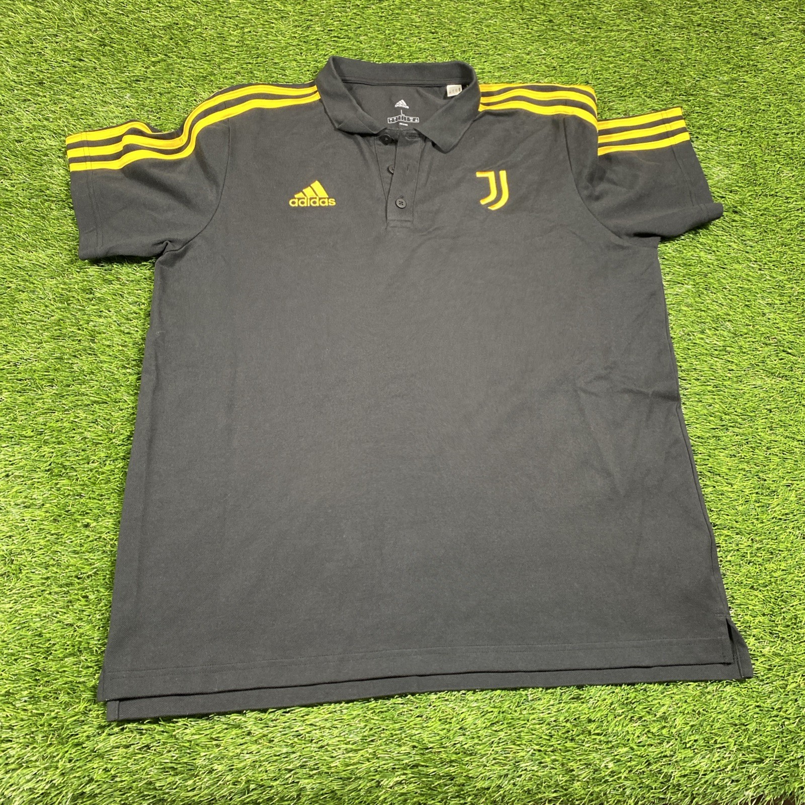 Juventus FC Adidas Polo Shirt Mens Large Black 2023 Soccer Kit
