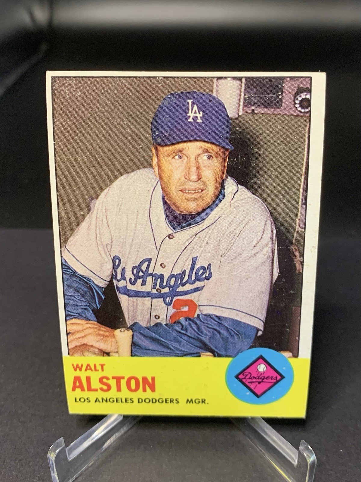 1963 Topps Walt Alston #154 LA Dodgers Very Good-Excellent Vintage 1963 Topps Walt Alston #154 LA Dodgers Very Good-Excellent Vintage