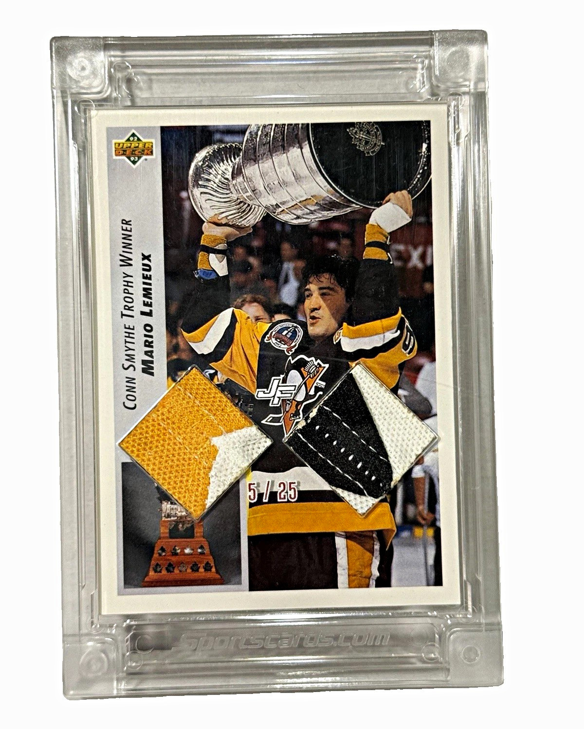 Game Worn 5/25 Dual Patch Mario Lemieux Jersey Fusion #436 Jersey