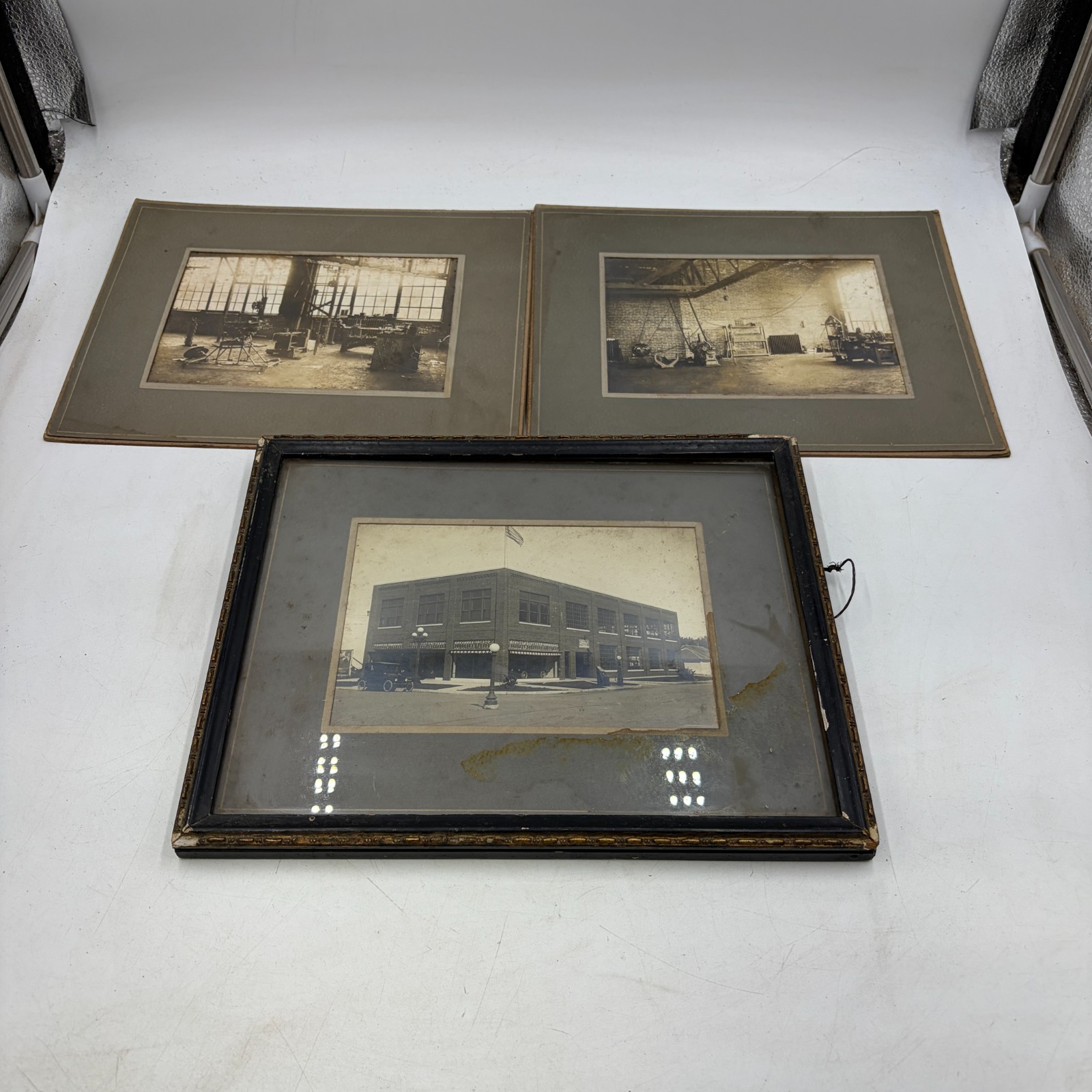 3 Antique Ford Authorized Sales Service Garage Photos Early Auto Dealership