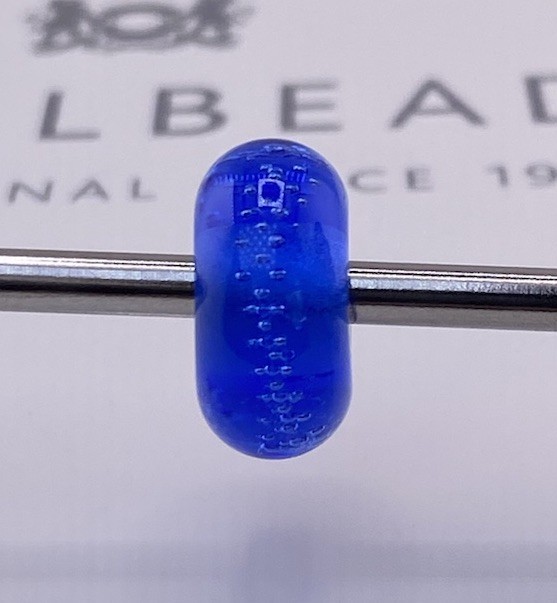 Trollbeads Silver Trace Blue Glass Bead Trollbeads Silver Trace Blue Glass Bead