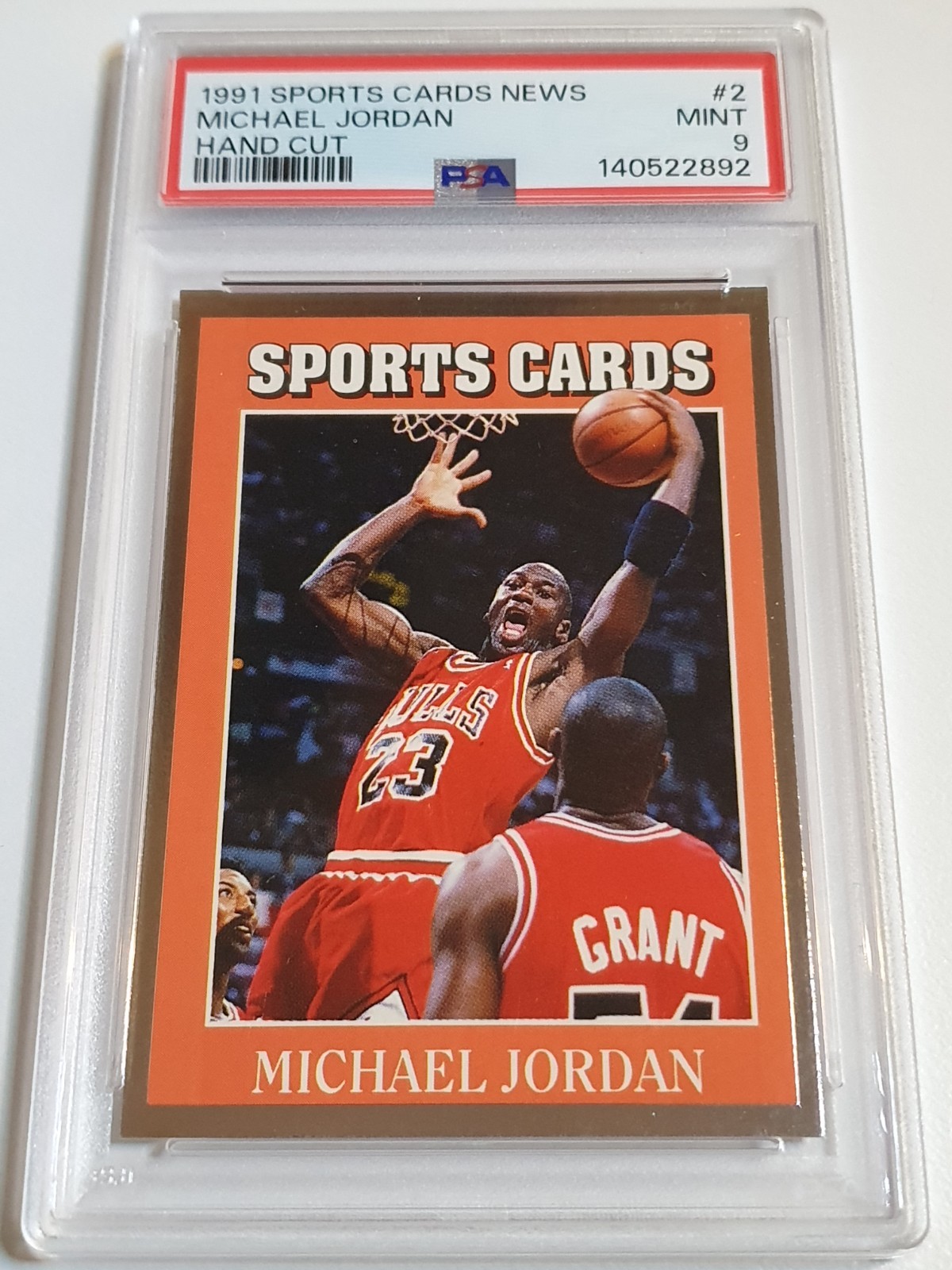 1991 Sports Cards News Michael Jordan #2 Hand Cut - PSA 9 (Low POP)