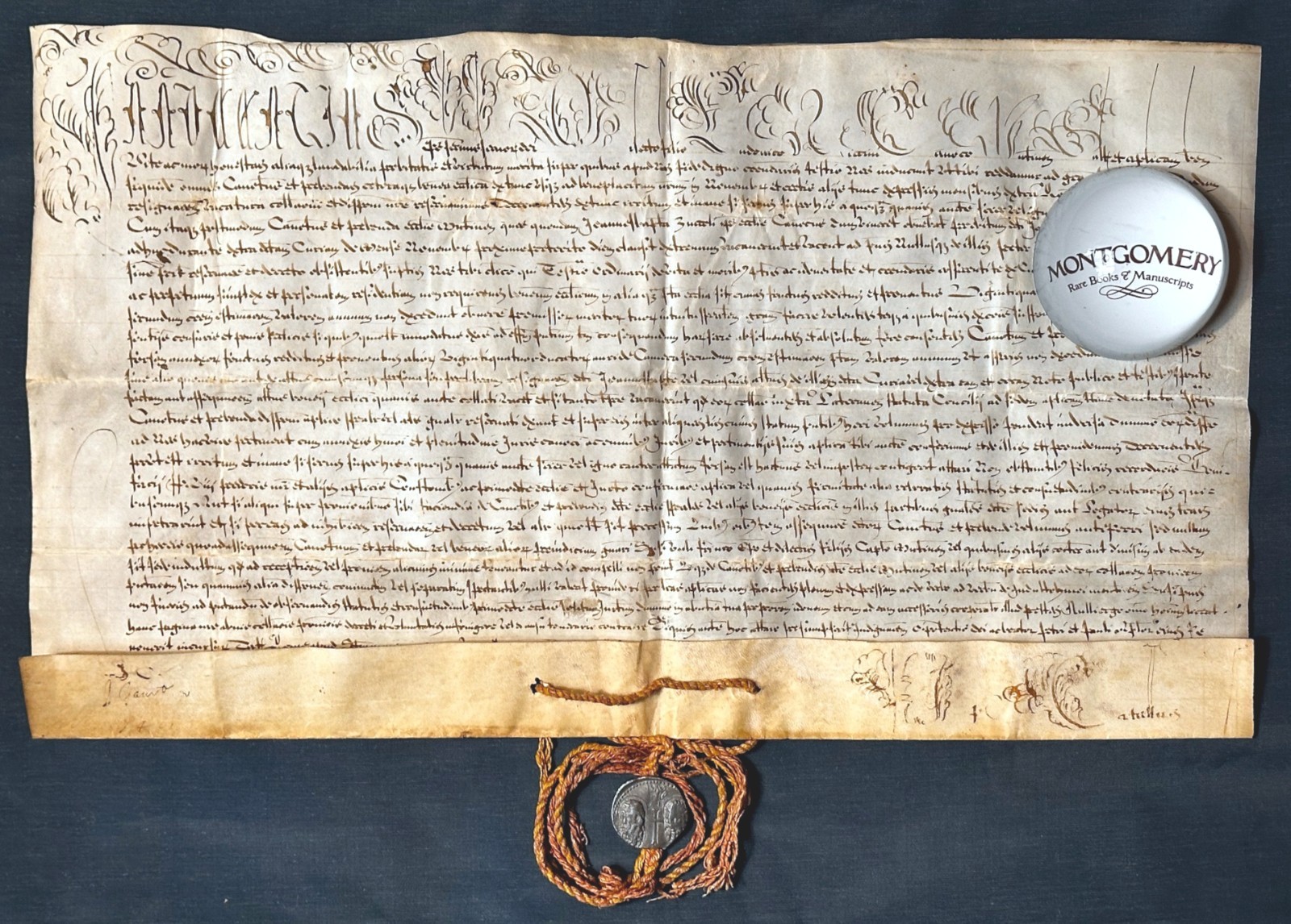 Pope Innocent X: Papal Bull with Lead Seal and Chord