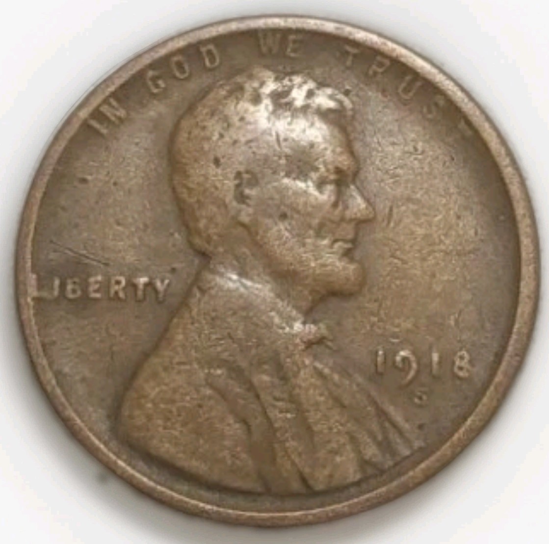Early S Mint 1918 S Lincoln Wheat Penny Copper Cent VeryGood Condition FreePost Early S Mint 1918 S Lincoln Wheat Penny Copper Cent VeryGood Condition FreePost