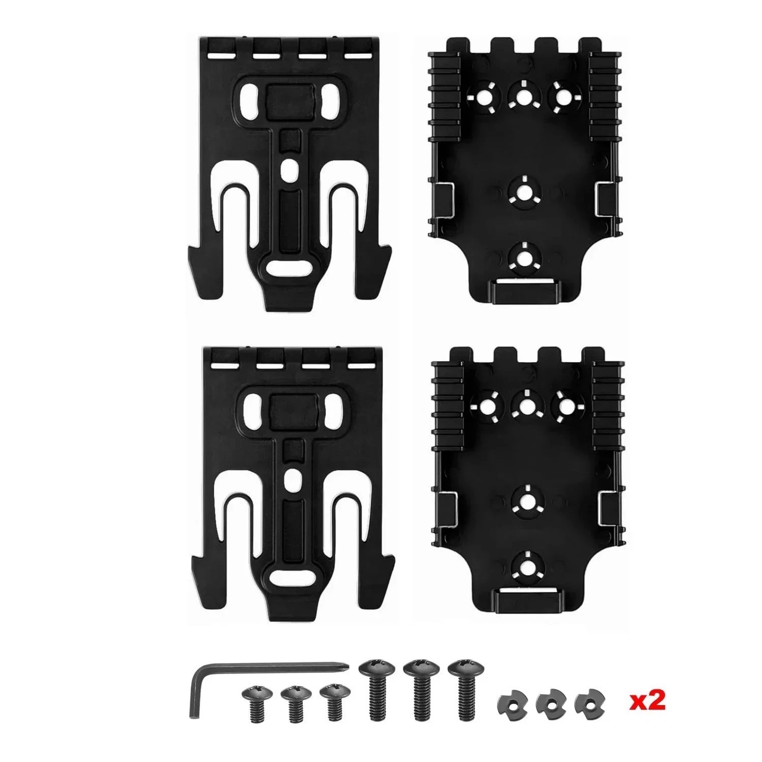 Fit Safariland Duty Holster Quick Locking System Kit with 2 QLS-19 & 2 QLS-22