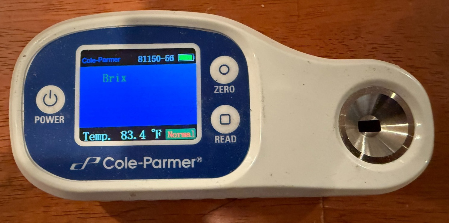 NEW Cole-Parmer 81150-56 Digital Refractometer 0-95% Brix 1.3330-1.5400 RI