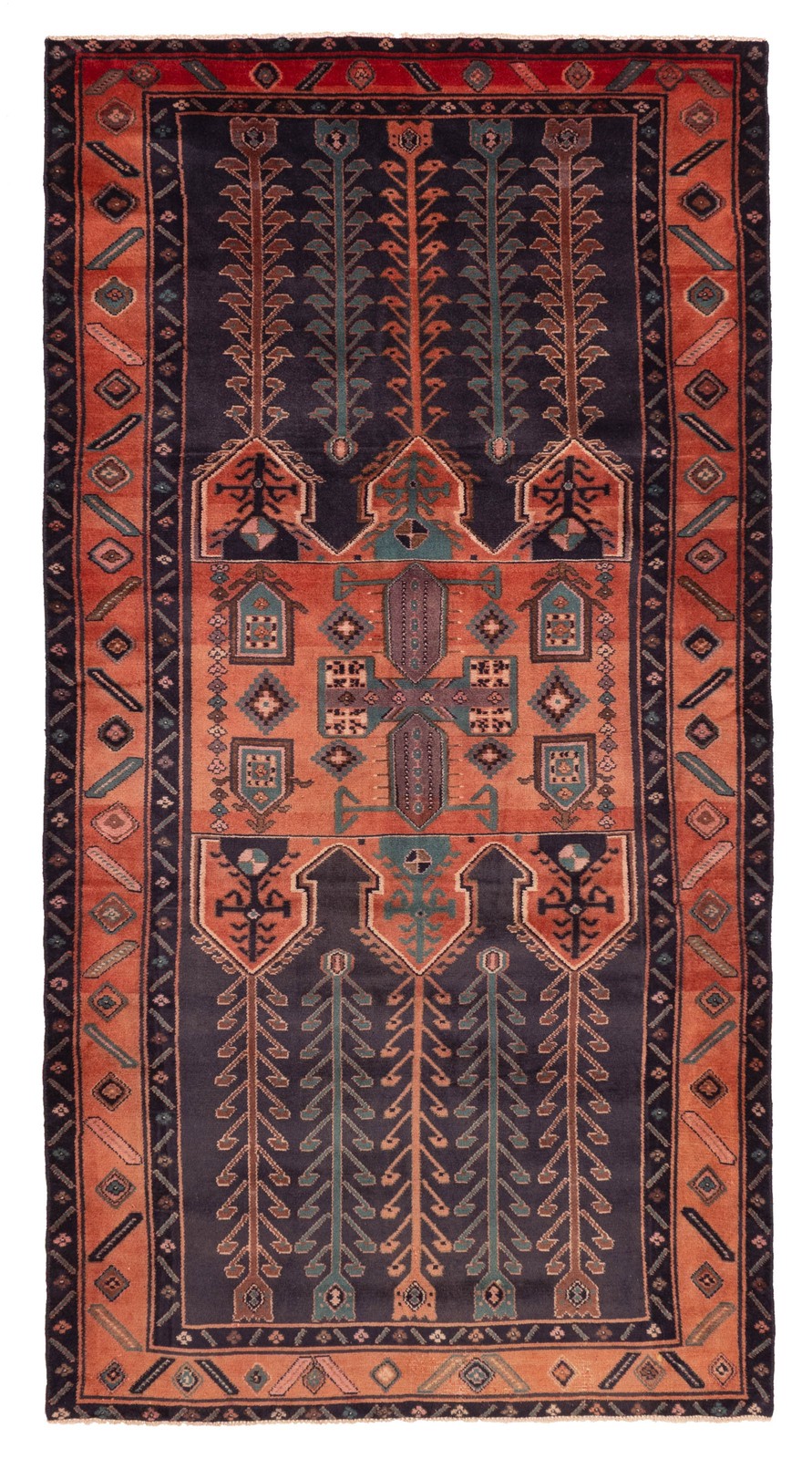 Vintage Hand-Knotted Area Rug 4\'11\
