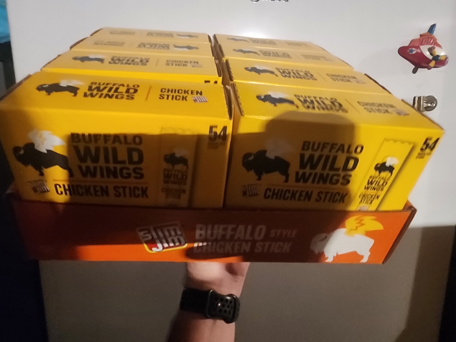 Slim Jim Buffalo Wild Wings Chicken Sticks, Buffalo 0.28 Oz 54 Ct Each (8 Boxes) Slim Jim Buffalo Wild Wings Chicken Sticks, Buffalo 0.28 Oz 54 Ct Each (8 Boxes)