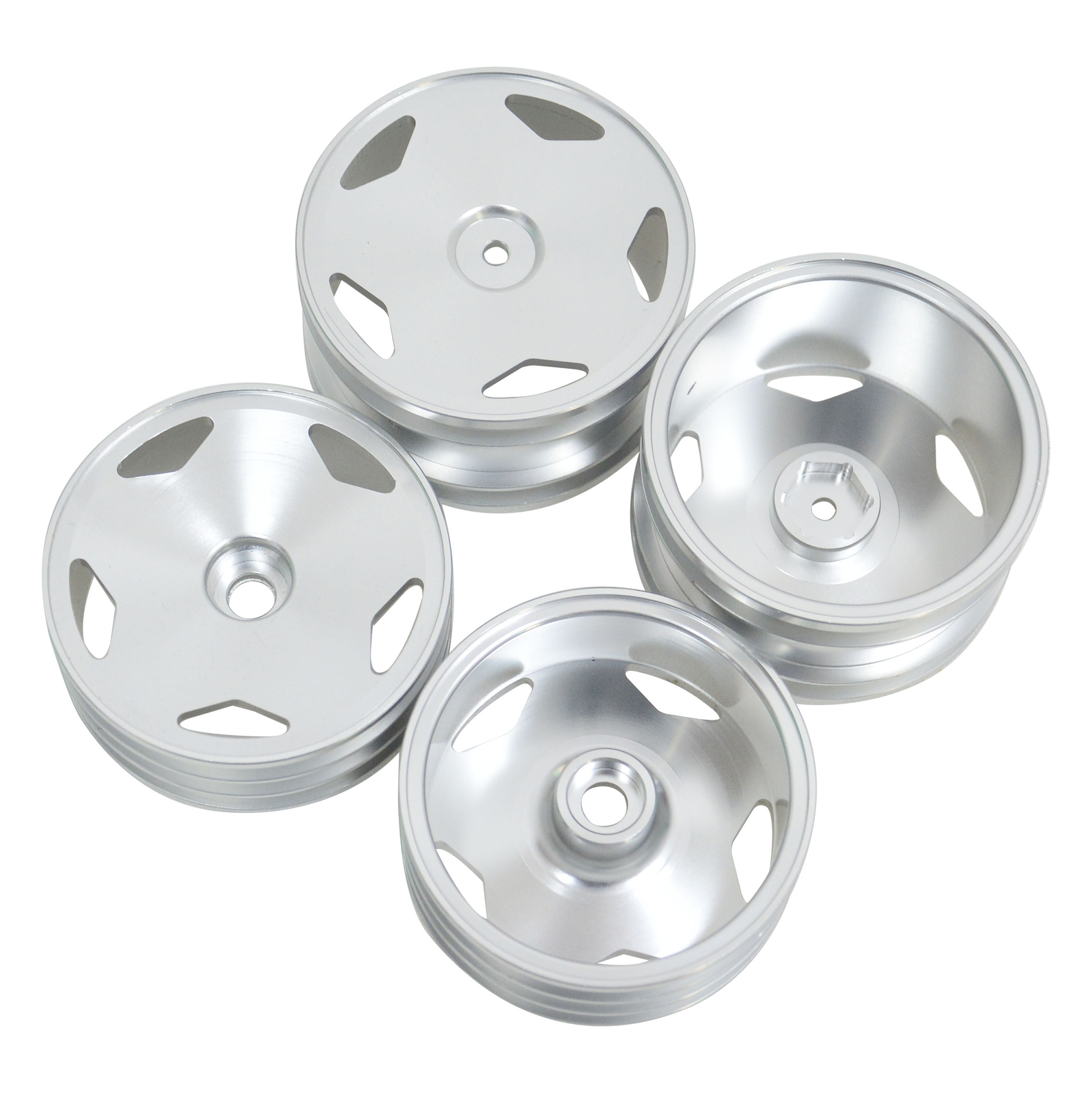 Aluminum Front/Rear Star Dish Wheels Rim For Tamiya DT02 DT03 Off-road