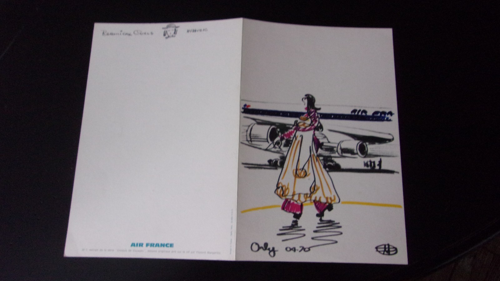 Rare VINTAGE AIR FRANCE NY-PARIS MENU BOING JET INT. FRENCH/ENGLISH TRANSLATED Rare VINTAGE AIR FRANCE NY-PARIS MENU BOING JET INT. FRENCH/ENGLISH TRANSLATED