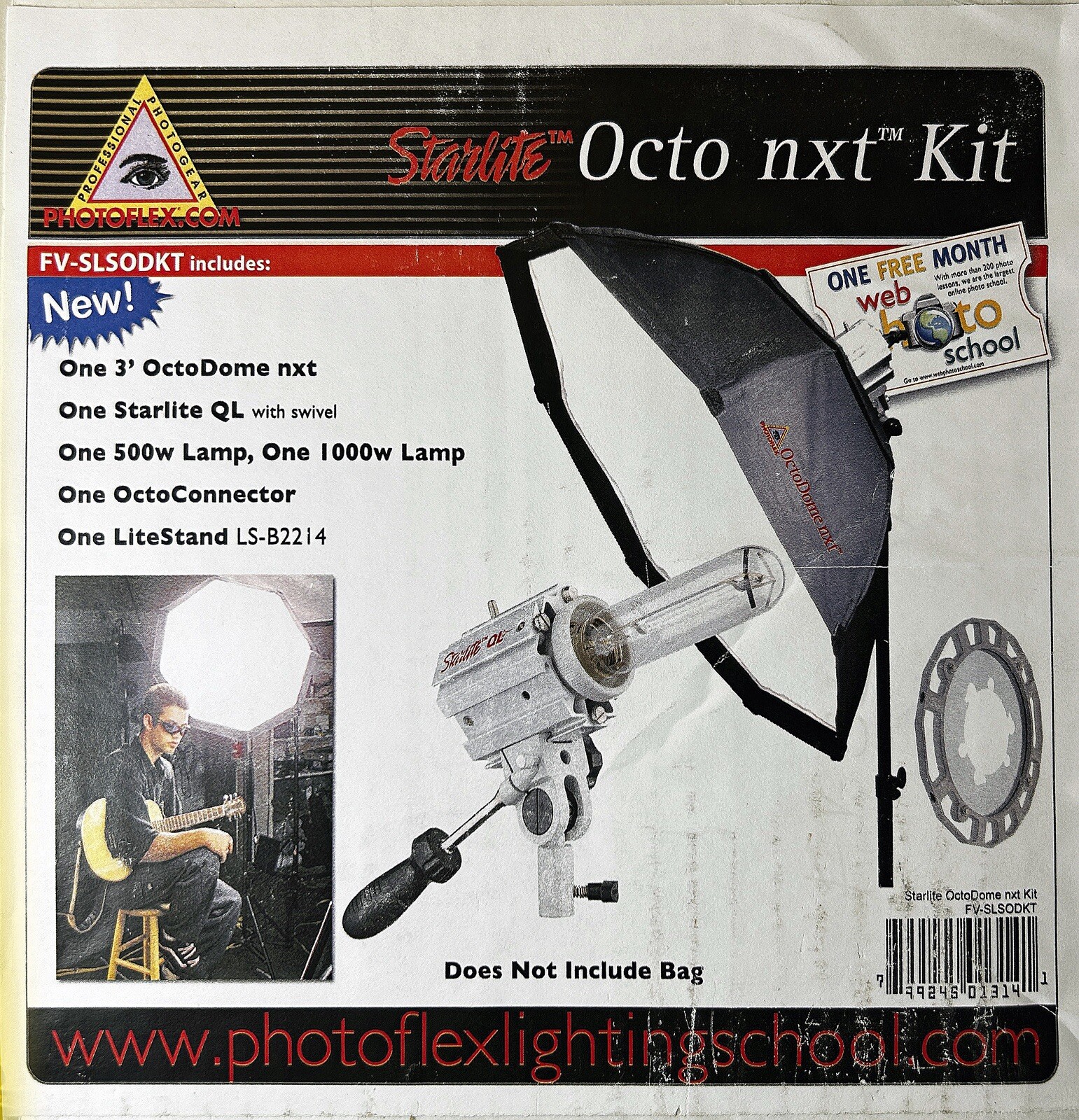 Photoflex Starlite-OctoDome nxt 3’ Basic Kit - 4 Kits - $200. Each Photoflex Starlite-OctoDome nxt 3’ Basic Kit - 4 Kits - $200. Each