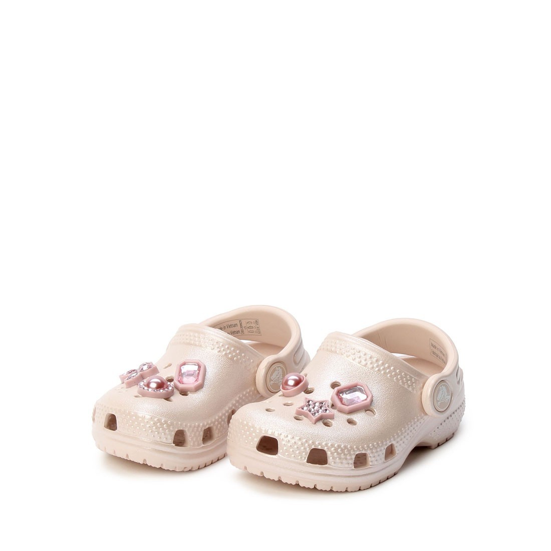 Crocs Toddler Classic Shimmer Gem Clog 209929-6UR Quartz Pink Sparkle NWT