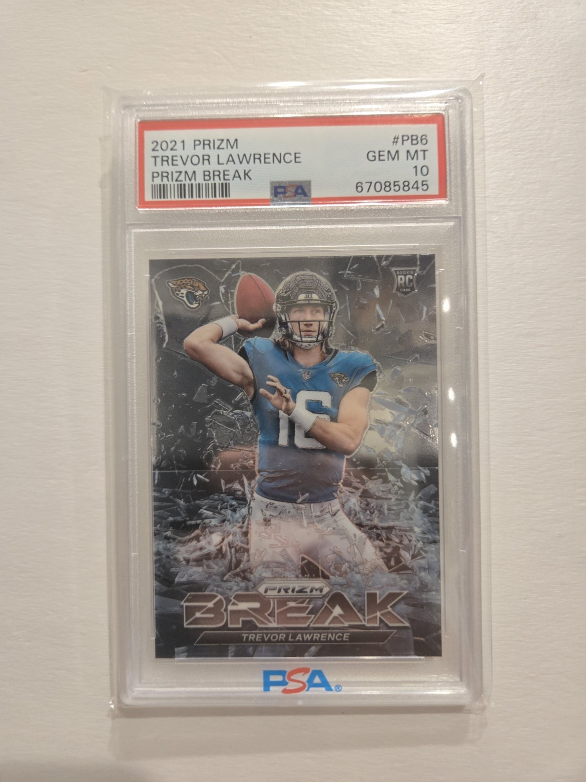 2021 Panini Prizm - Prizm Break Trevor Lawrence #PB-6 (RC) PSA 10 2021 Panini Prizm - Prizm Break Trevor Lawrence #PB-6 (RC) PSA 10