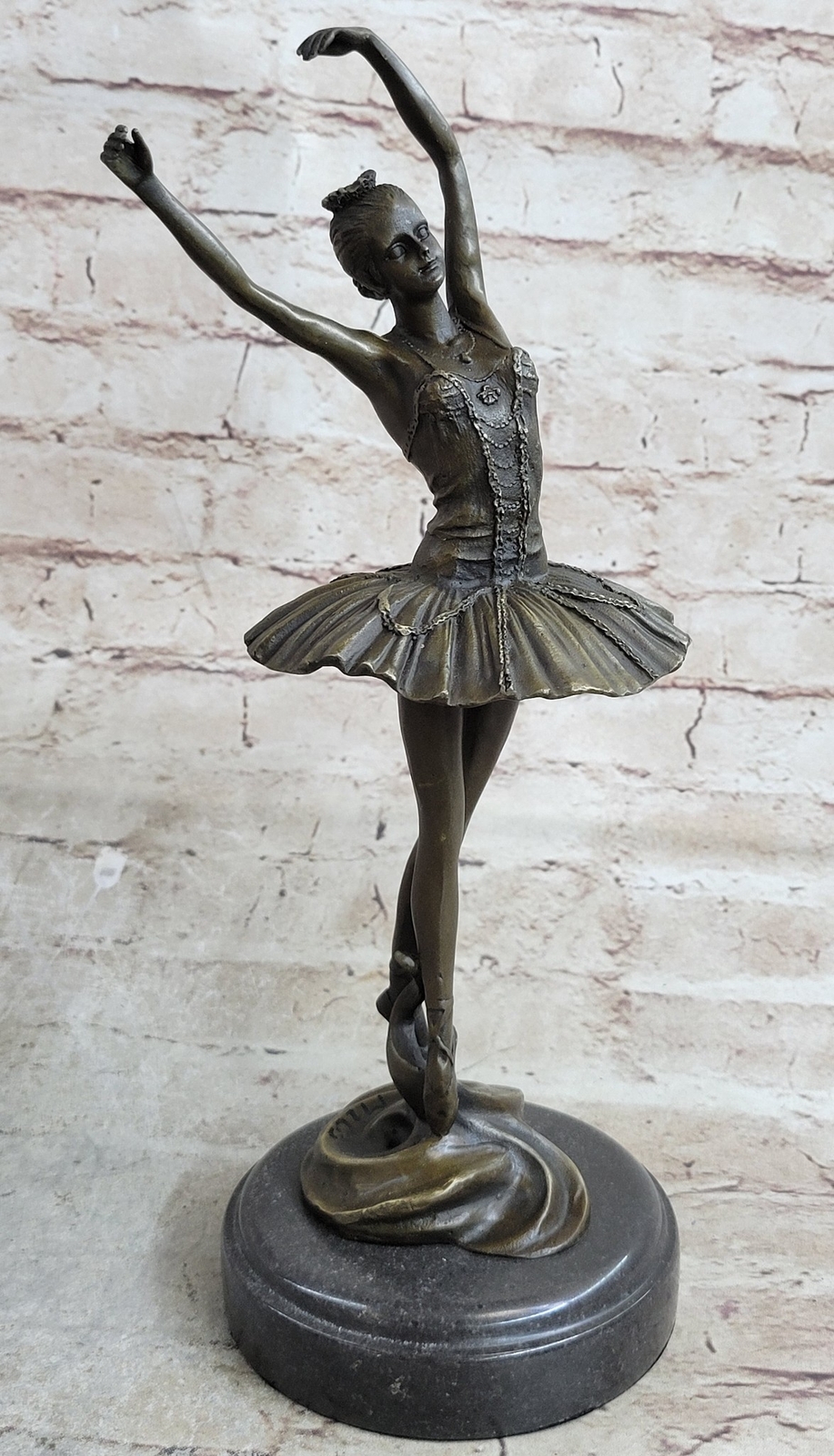 Milo Amazing Ballerina Lost Wax Bronze on Mable Base Sculpture Statue Artwork NR