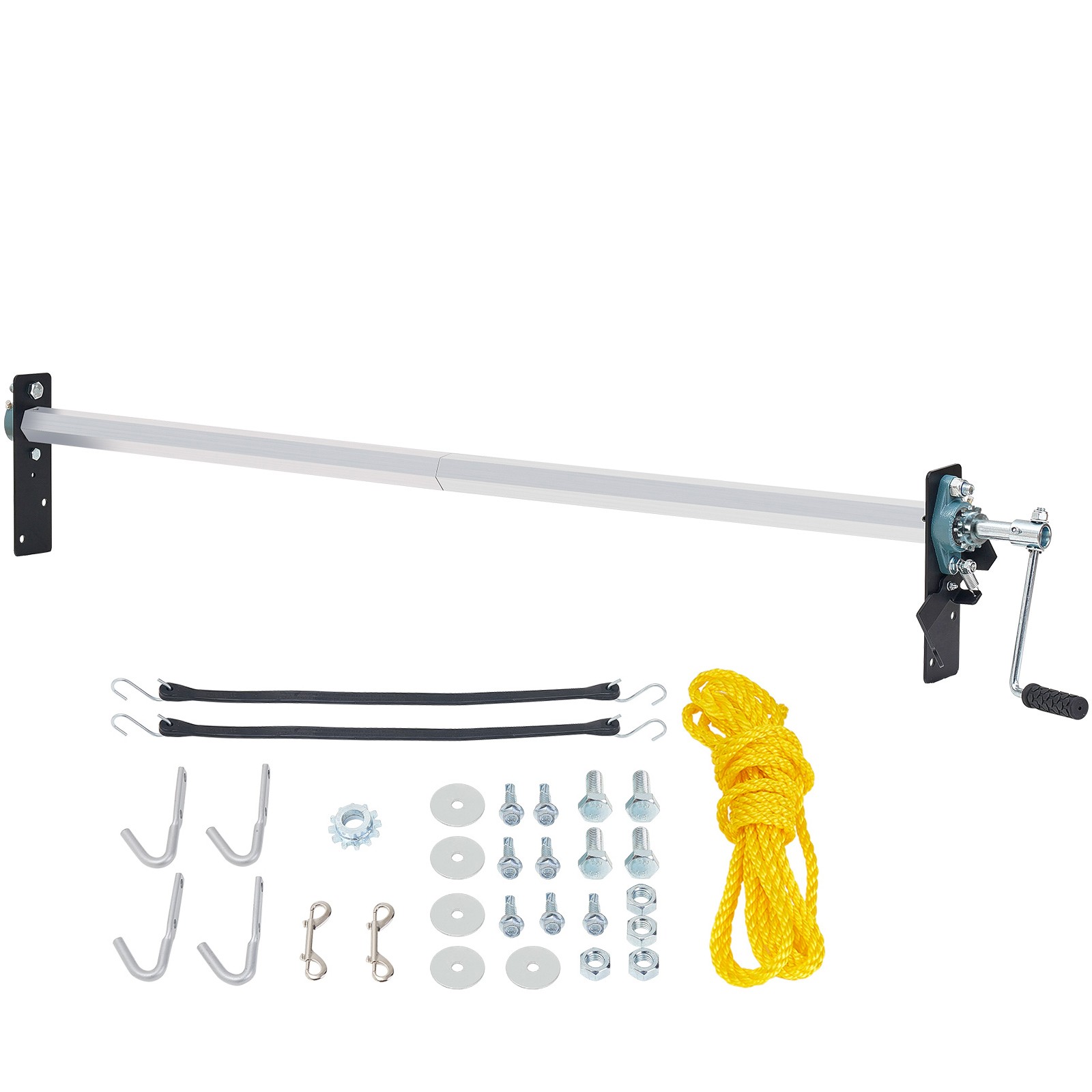 Uimoso Manual Hand Crank Tarp Roller Kit for Dump Trailers, Adjustable 64\