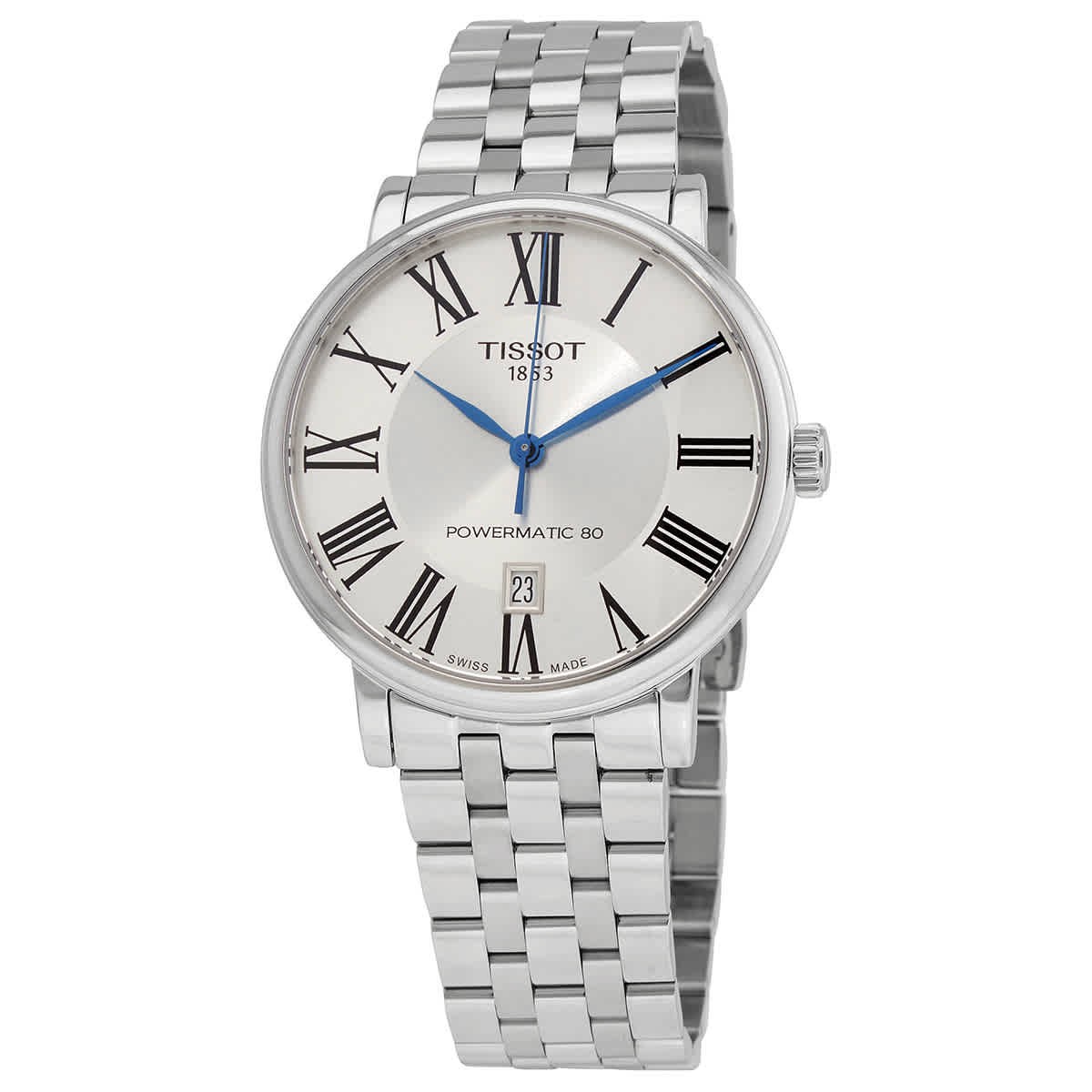 Tissot Carson Powermatic 80 Automatic Silver Dial Men\'s Watch T122.407.11.033.00