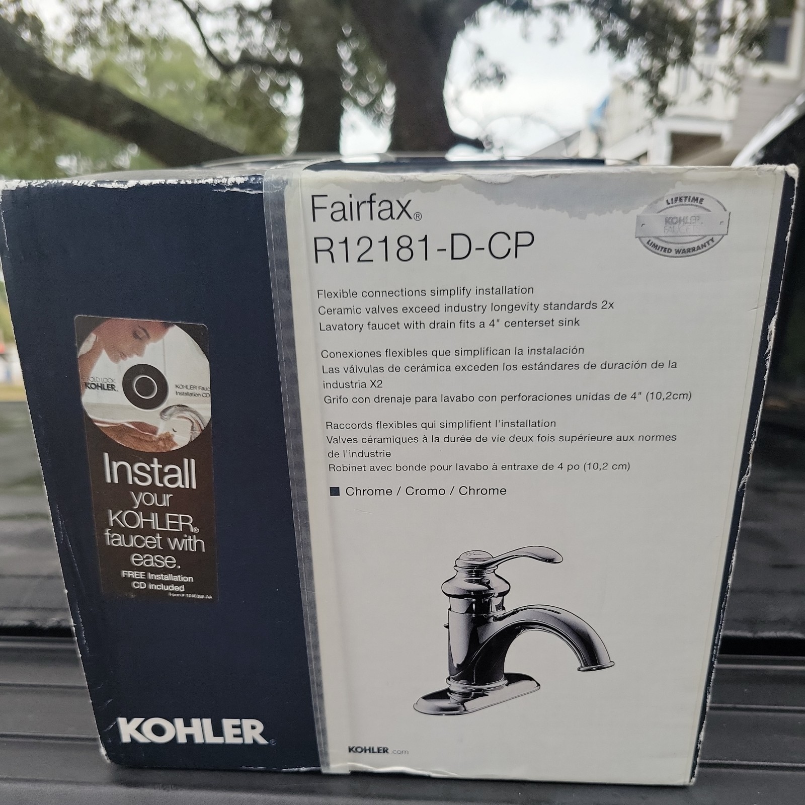 Kohler Fairfax Lavatory Faucet 12181-D-CP Polished Chrome New AND SEALED