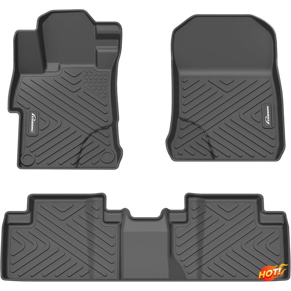 TPE All Weather Floor Mats for 2012-2015 Honda Civic 4dr Front 1st & 2nd Row