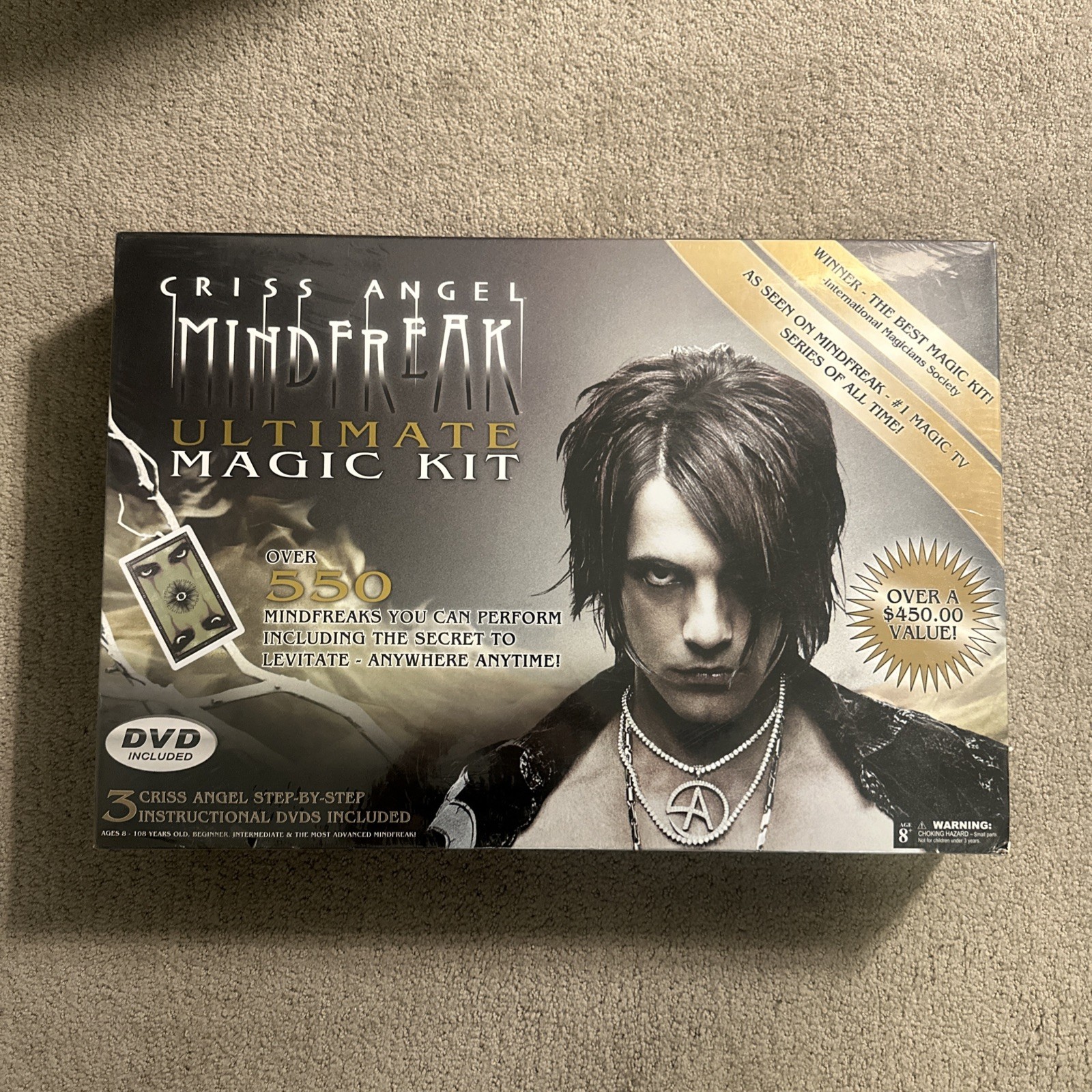 Criss Angel Mind Freak Ultimate Magic Kit Over 550 Magic Book Tricks & DVDs