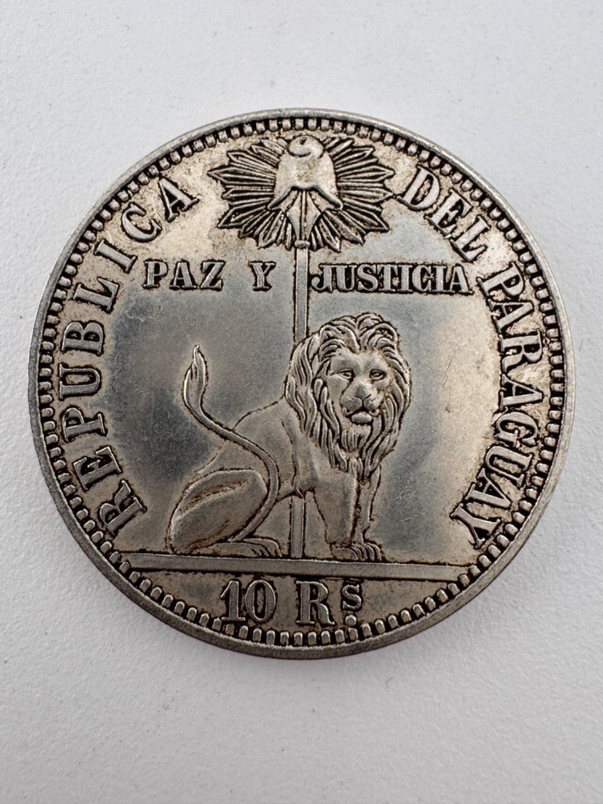 Paraguay 10 Reales 1855