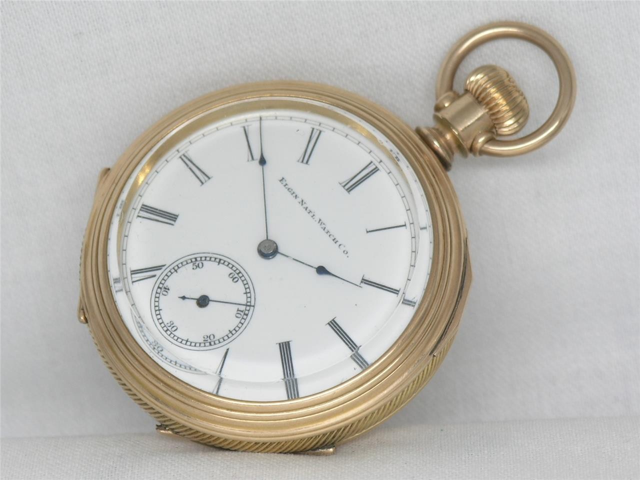 EXQUISITE 1888 ANTIQUE 16S ELGIN DRUM CASE OPEN FACE GRADE 104 WATCH, SERVICED EXQUISITE 1888 ANTIQUE 16S ELGIN DRUM CASE OPEN FACE GRADE 104 WATCH, SERVICED