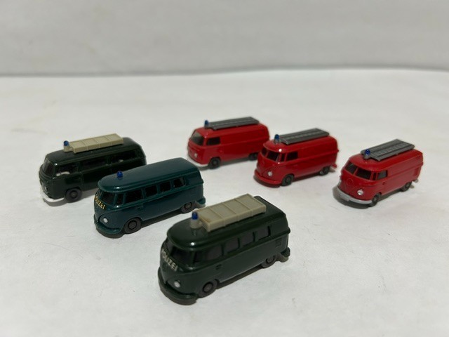 Wiking HO Vintage VW Emergency Van Lot Wiking HO Vintage VW Emergency Van Lot