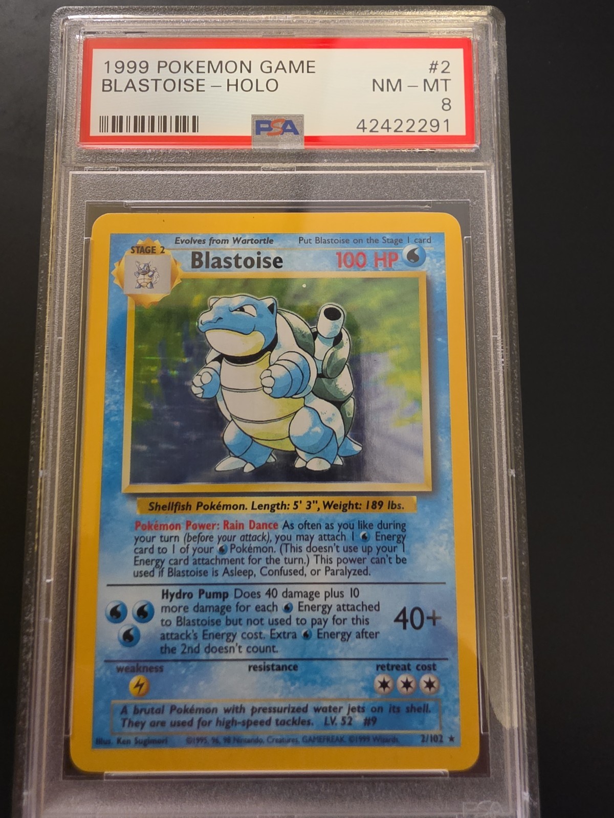 Pokemon TCG Blastoise Base Set Holo Rare Unlimited Psa 8 Pokemon TCG Blastoise Base Set Holo Rare Unlimited Psa 8