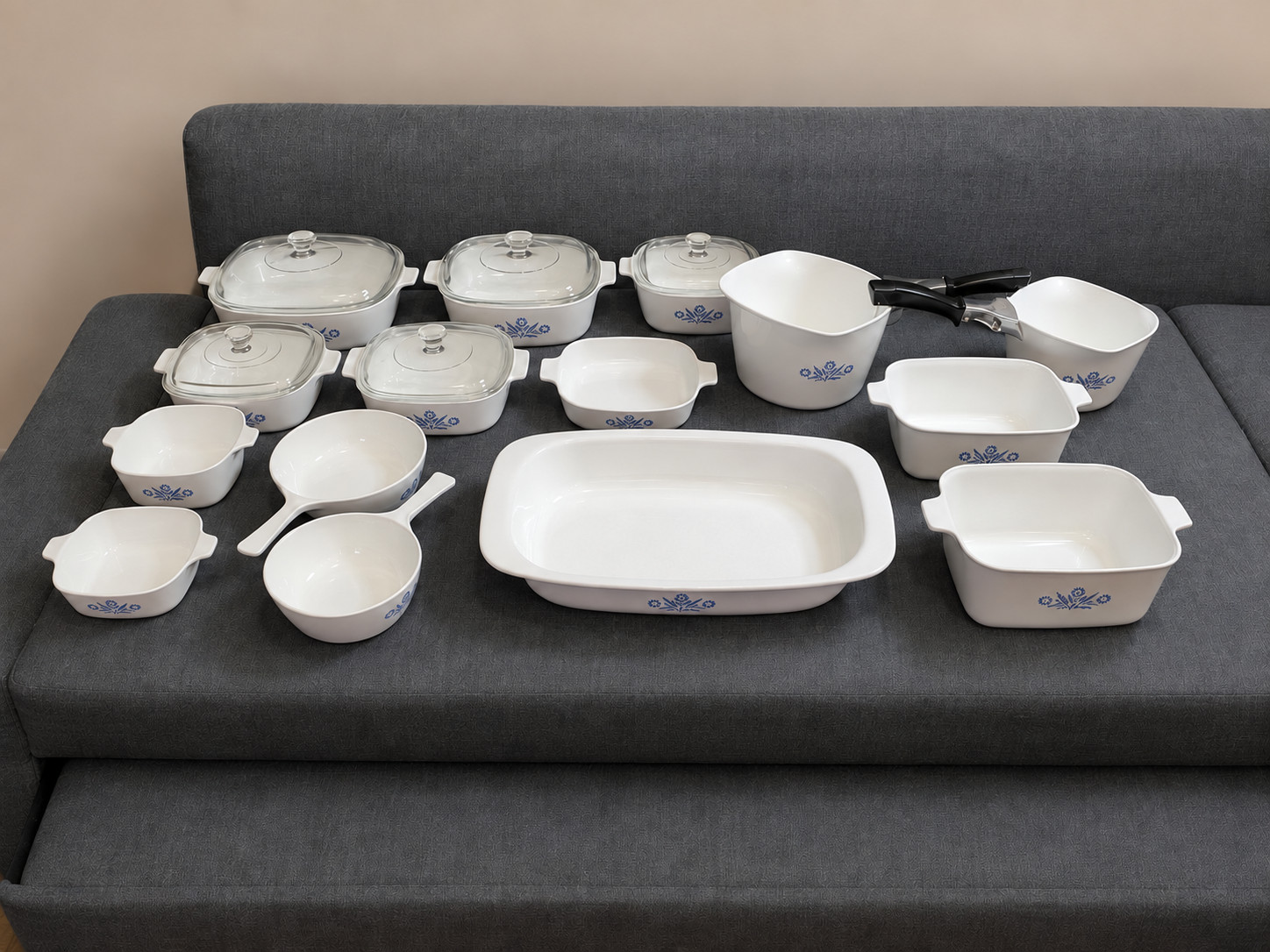 Rare Corning Ware Blue Cornflower Lot Set 22 Pieces Vintage Excellent Condition Rare Corning Ware Blue Cornflower Lot Set 22 Pieces Vintage Excellent Condition