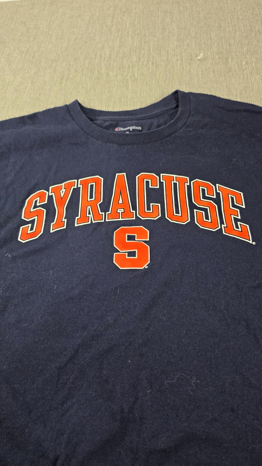 Champion Syracuse Orange Short Sleeve T-Shirt Shirt Adult M Navy Orange Champion Syracuse Orange Short Sleeve T-Shirt Shirt Adult M Navy Orange