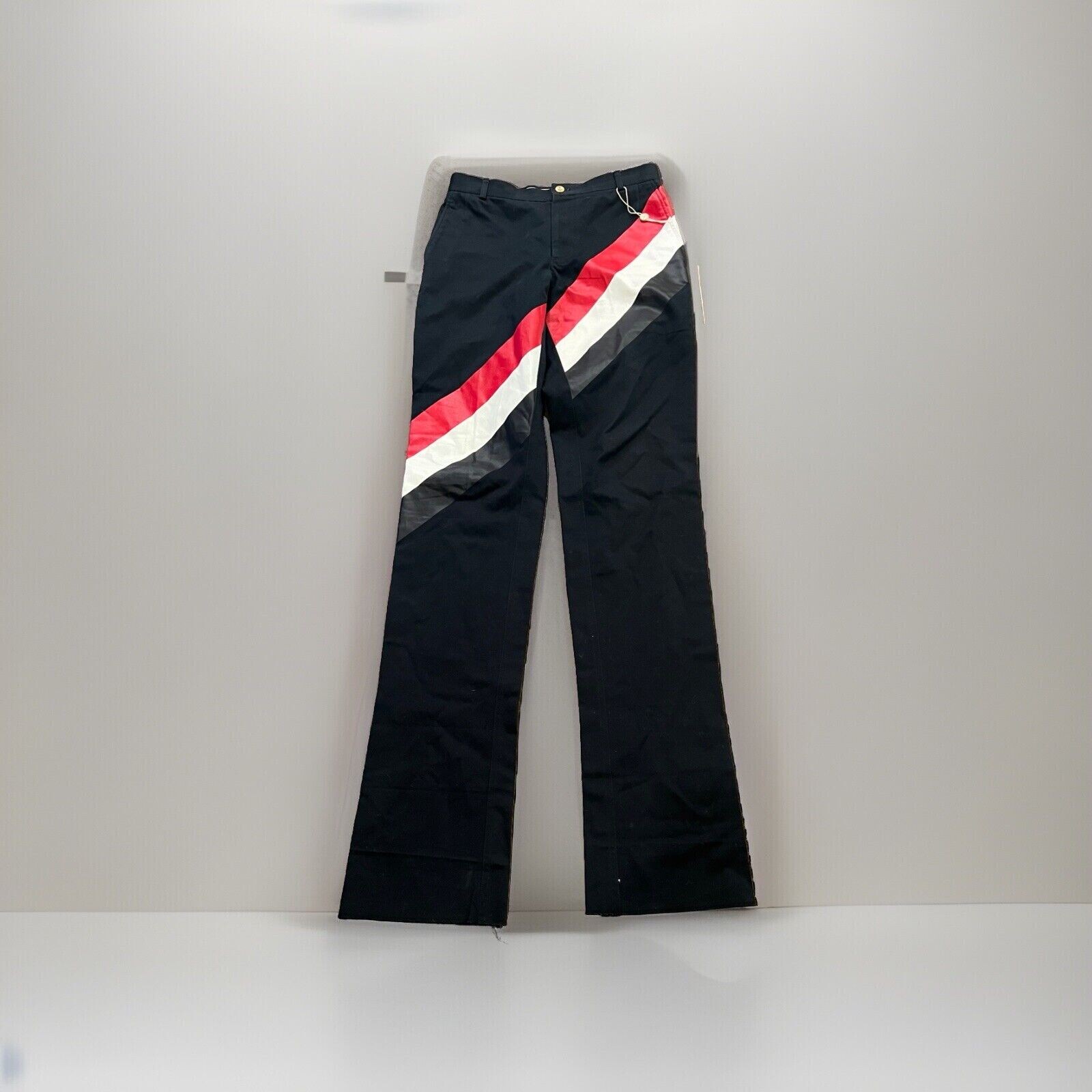 Thom Browne New York Womens Navy DIAGONAL STRIPE Chino Pants Size 0 NWOT $1200