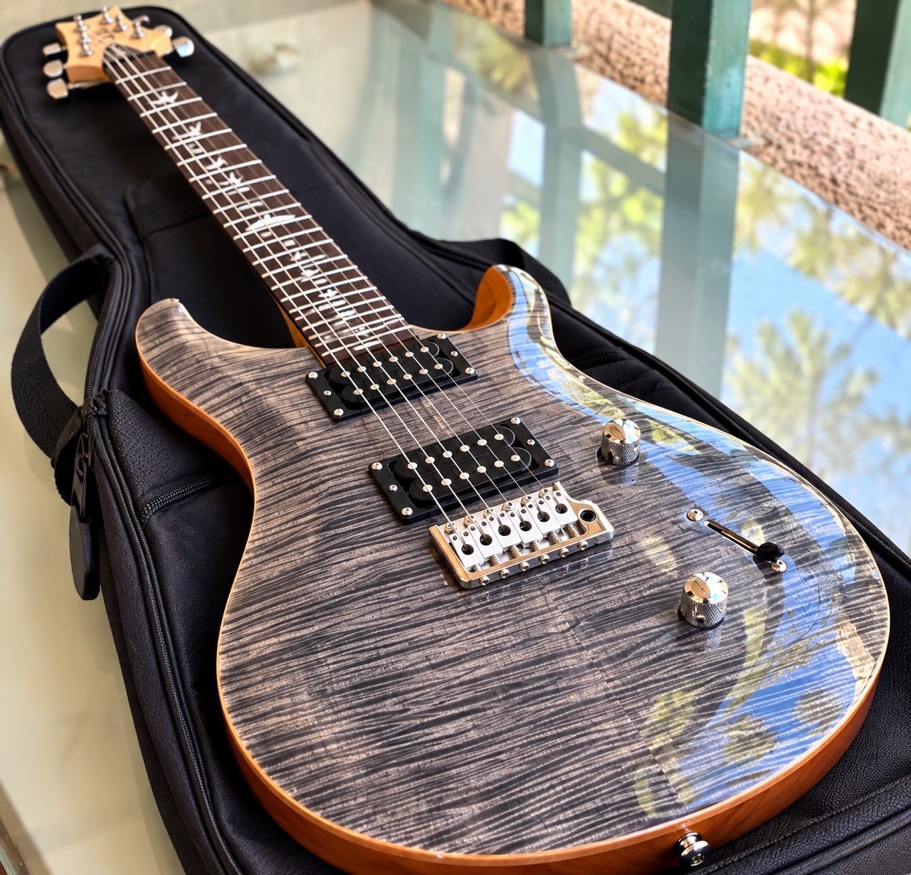 2023 PRS SE Custom 24 Paul Reed Smith Charcoal Electric Guitar Near Mint