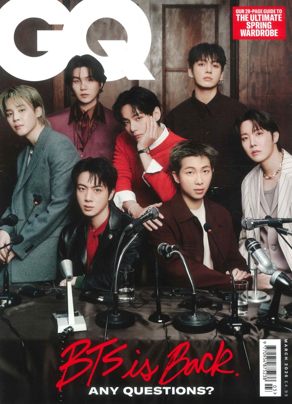 UK GQ Magazine: BTS, Bangtan Boys, K-Pop, Jung Kook, Suga, Jimin, V, March 2026 UK GQ Magazine: BTS, Bangtan Boys, K-Pop, Jung Kook, Suga, Jimin, V, March 2026