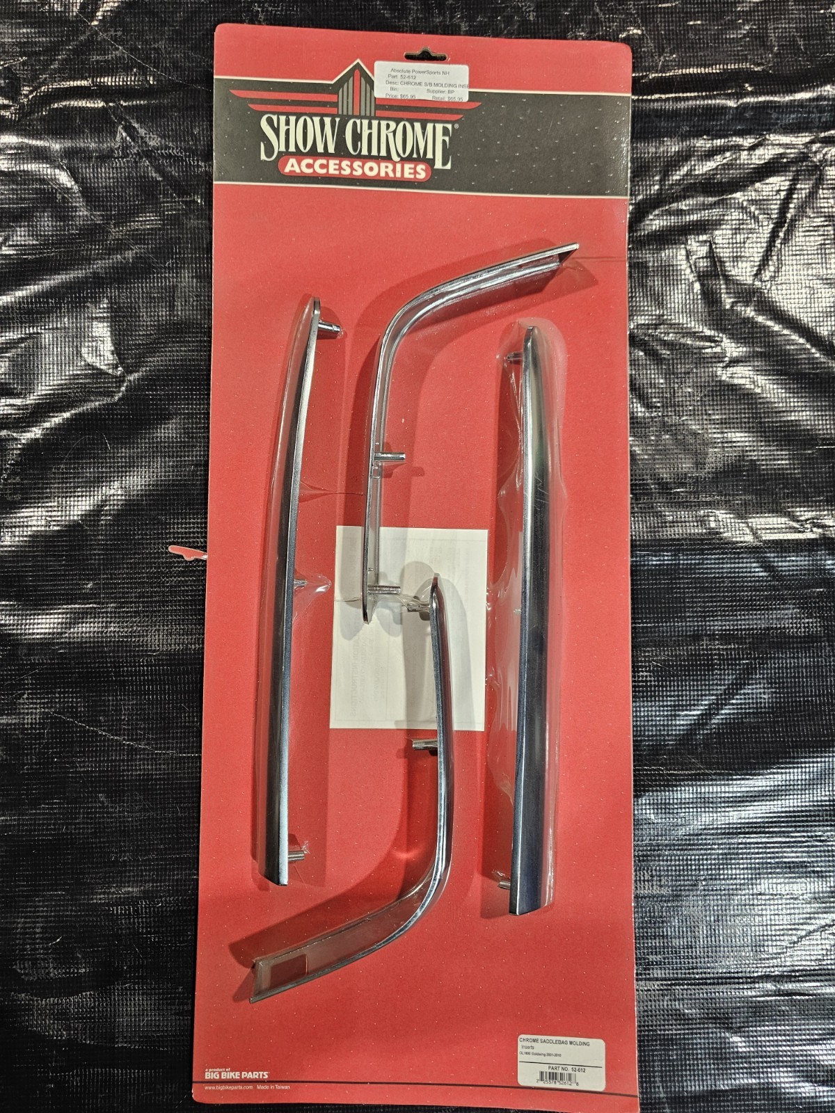 Show Chrome 52-612 SADDLEBAG MOLDING INSERTS GL1800 Show Chrome 52-612 SADDLEBAG MOLDING INSERTS GL1800