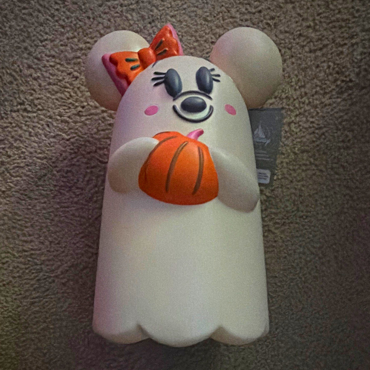 Disney Minnie Mouse Ghost Halloween Light-Up Lamp with Pumpkin