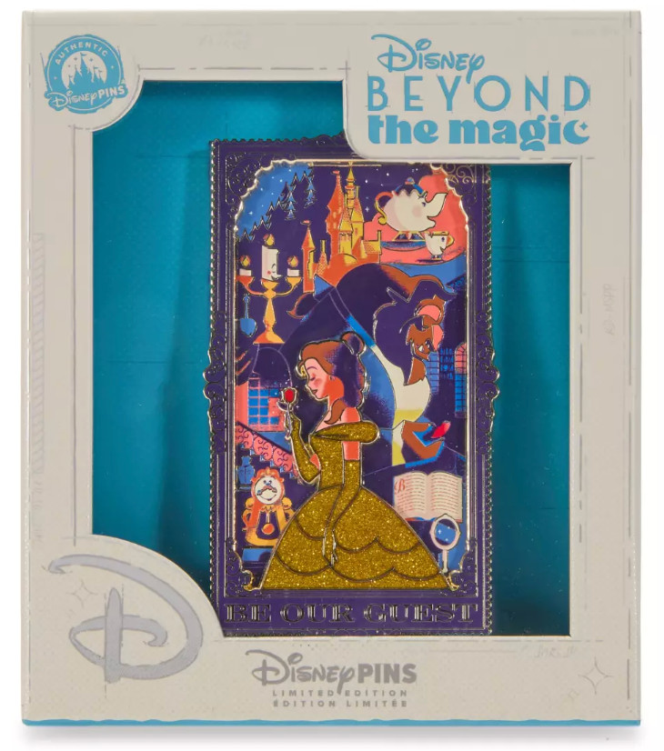Disney D23 2026 Beauty and the Beast 35th Anniversary Pin LE 800 IN HAND Disney D23 2026 Beauty and the Beast 35th Anniversary Pin LE 800 IN HAND