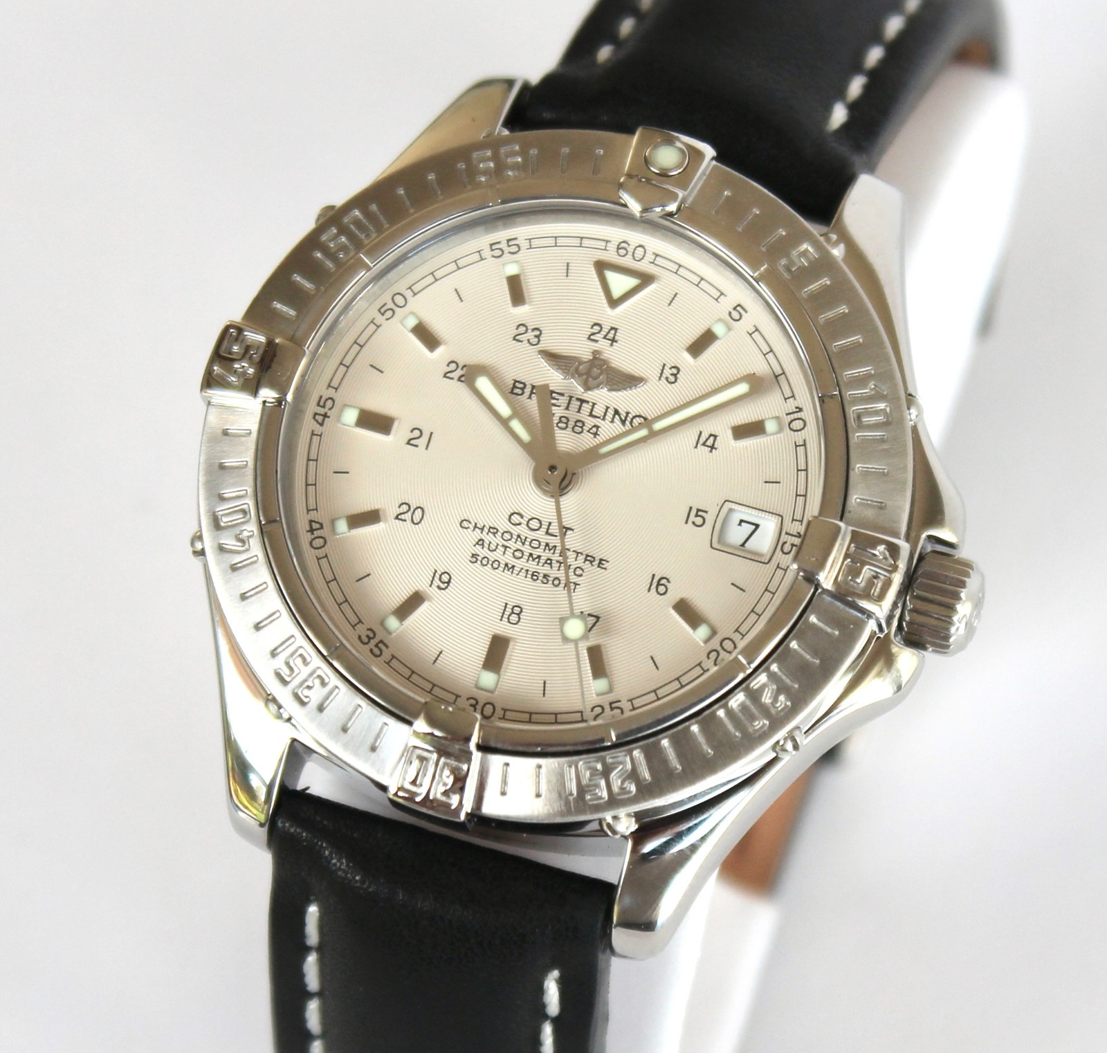 BREITLING Men\'s Watch A17350 WINDRIDER WINGS AUTOMATIC, WHITE dial, DATE, WOW