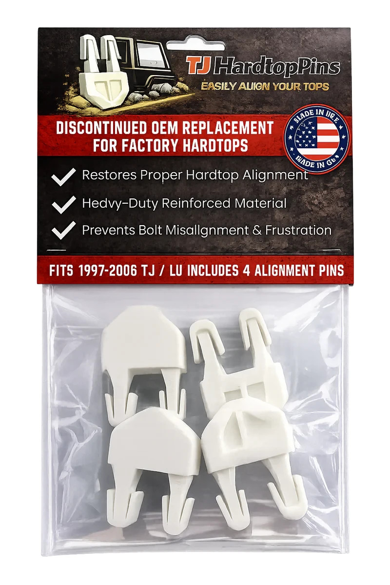 Jeep Wrangler TJ LJ Hardtop Alignment Locating Pins Clips 55395147AA 8pc 97-06
