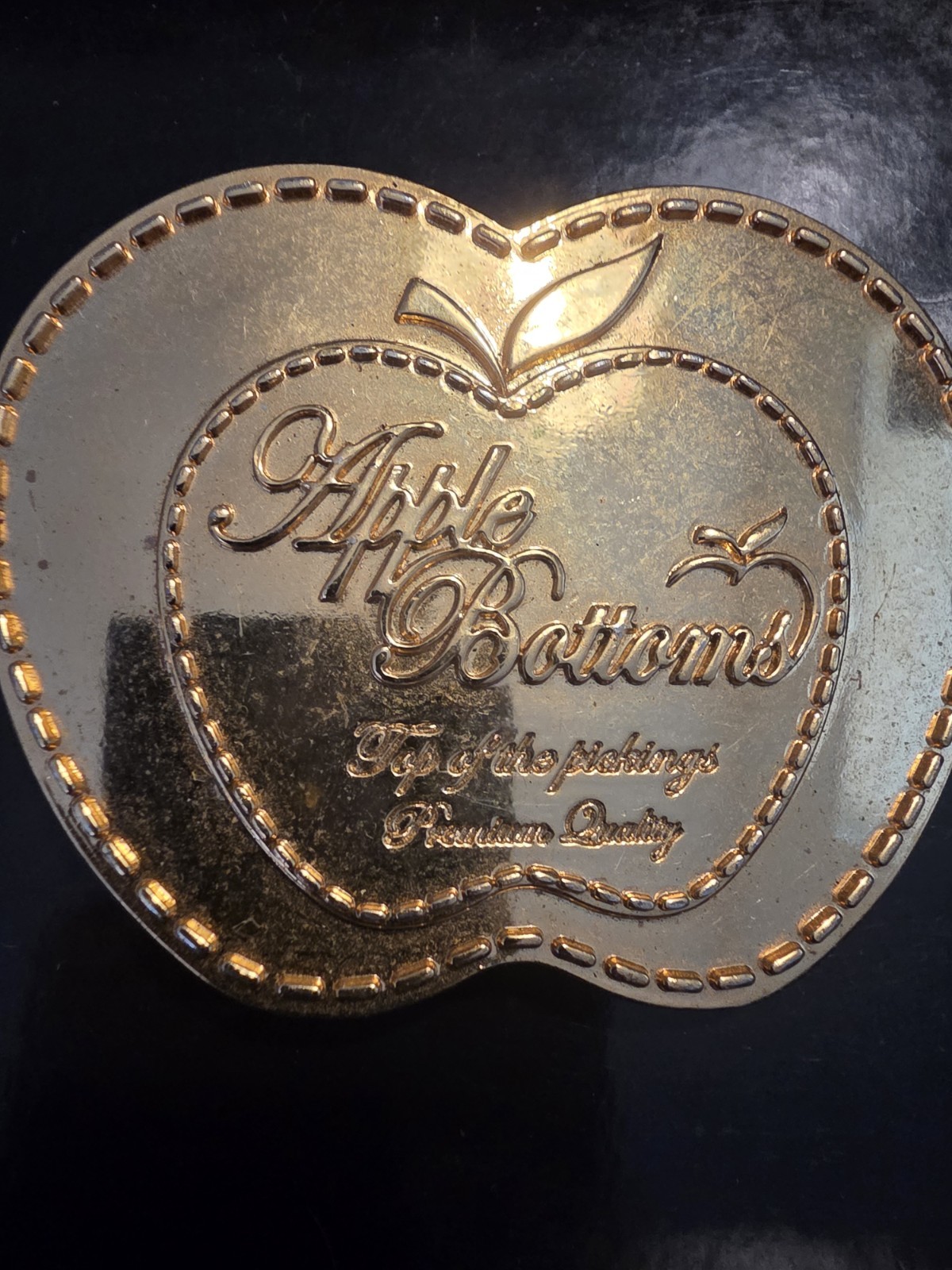 RARE Vintage Apple Bottom Belt Buckle 
