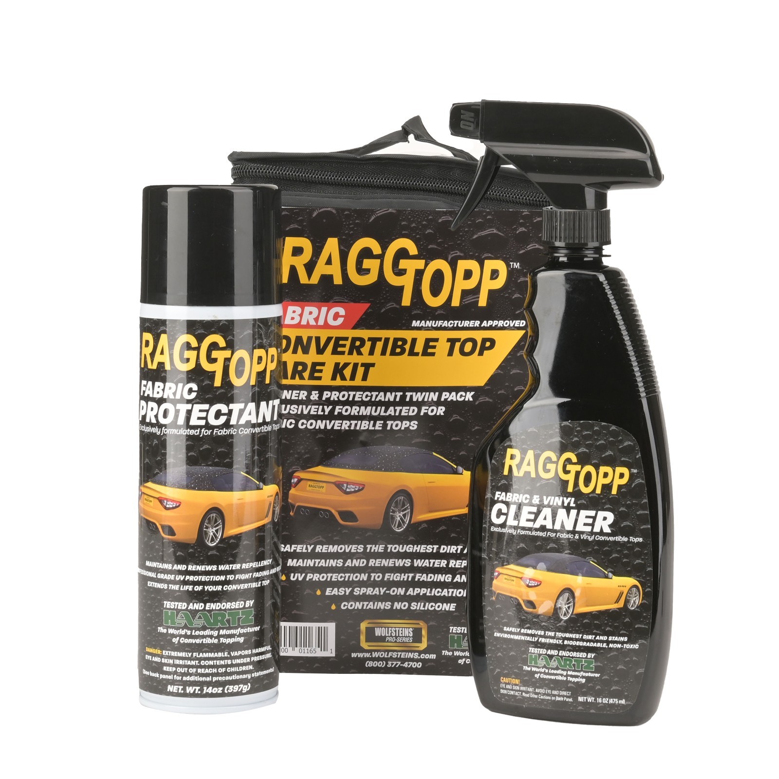 RAGGTOPP Convertible Top Cleaner Fabric Protectant 2 Piece Kit